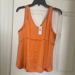 LOFT Women's Orange Satin Camisole